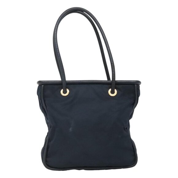 CELINE Tote Bag Nylon Navy Gold Auth - Picture 4 of 16